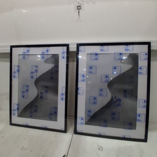 2PK AMERICAN FLAT PICTURE FRAME - 23" X 17" - BLACK image 2