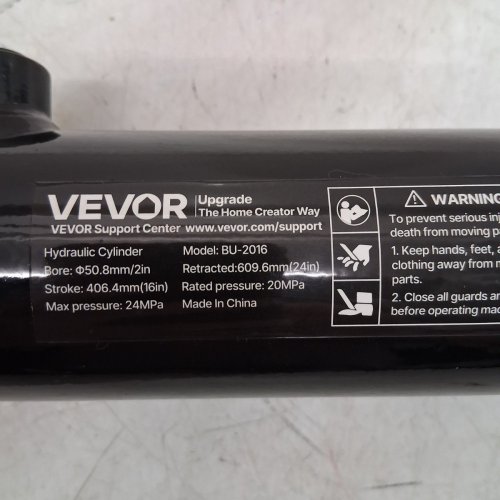 VEVOR HYDRAULIC CYLINDER -2" BORE X 16" STROKE - BLACK (MODEL: BU-2016) image 3