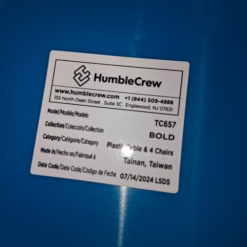 5PC KIDS' HUMBLE CREW TABLE AND CHAIR SET - 20" X 20" X 17" - MULTICOLOR (MODEL: TC657) image 2