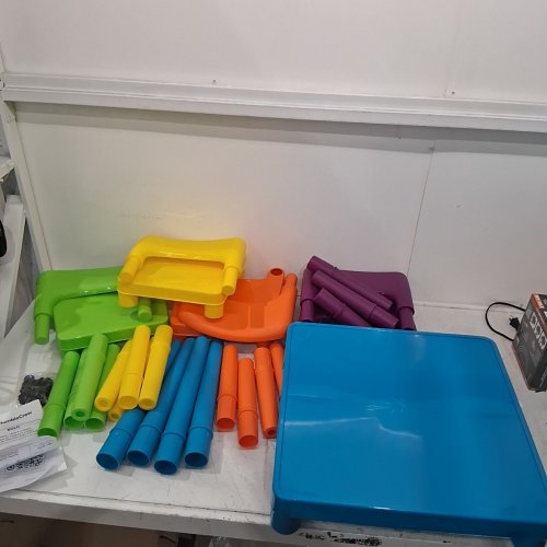 5PC KIDS' HUMBLE CREW TABLE AND CHAIR SET - 20" X 20" X 17" - MULTICOLOR (MODEL: TC657) image 3