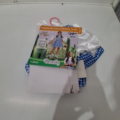 3PC TODDLER RUBIES WIZARD OF OZ DOROTHY COSTUME - 3-4T - BLUE AND WHITE image 2