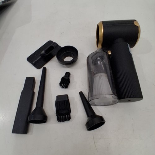 JIXINMIYUE RECHARGEABLE HANDHELD MINI VACUUM CLEANER - 16000PA - BLACK/GOLD (MODEL: HX-606) image 3
