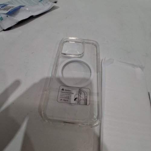 2PC FNTCASE MAGSAFE PHONE CASE AND SCREEN PROTECTOR - IPHONE 16 PRO - CLEAR/WHITE image 3