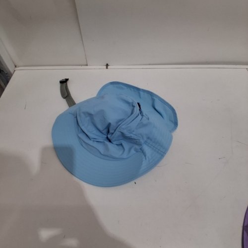 UNISEX WIDE BRIM BUCKET HAT WITH NECK PROTECTION AND CHIN STRAP - UPF50 - SMALL/MEDIUM - BLUE image 2