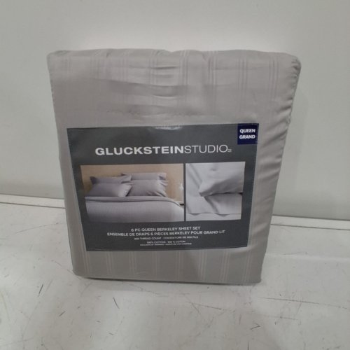 6PC GLUCKSTEIN STUDIO BERKELEY SHEET SET - QUEEN - GREY (MODEL: 2200101) image 2