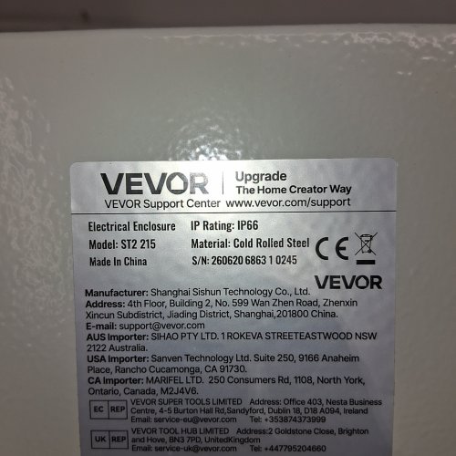 STEEL WALL-MOUNTED ELECTRICAL ENCLOSURE BOX - 8" X 8"X 6" - STEEL (MODEL: ST2 215) image 4