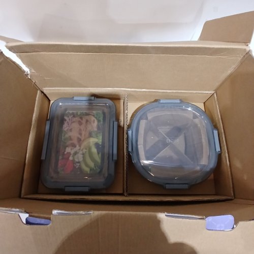 18PC ELLO COLOR LOCK MIXED GLASS MEAL PREP FOOD STORAGE CONTAINERS - ASSORTED COLORS (MODEL: 1969922) image 3