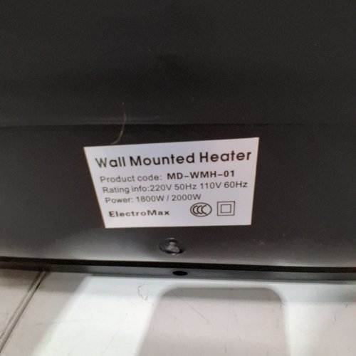 ELECTROMAX PTC WALL MOUNTED HEATER - 110V -2000W - WHITE (MODEL: MD-WMH-01) image 3
