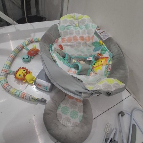 BRIGHT STARTS WHIMSICAL WILD CRADLING BOUNCER SEAT image 3