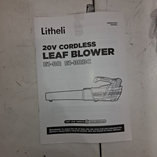 LITHELI 20V CORDLESS LEAF BLOWER BATTERY POWERED FOR CLEANING LEAVES-GREEN (MODEL:D07102150) image 5