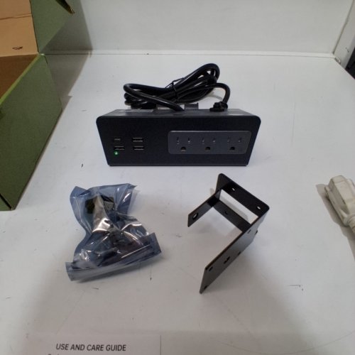 HAIAOYYDS DESK POWER BAR WITH 3 AC OUTLETS & 4 USB PORTS - BLACK (MODEL: SH001-TR-PRO(PD)) image 3