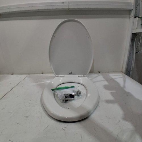 BEMIS ECONOMY PLASTIC ELONGATED TOILET SEAT - WHITE (MODEL: 7300SLEC 000) image 2