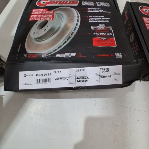 2PK GENIUS PREMIUM REAR BRAKE ROTORS - FITS SELECT TOYOTA MODEL (MODEL: GCR-9788) image 3