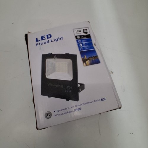 HANNAHONG WATERPROOF OUTDOOR LED FLOOD LIGHT - 10W - 6000 K -BLACK image 4