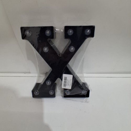 LIGHT UP LETTER "X" DECORATIVE SIGN - 9" - BLACK image 2