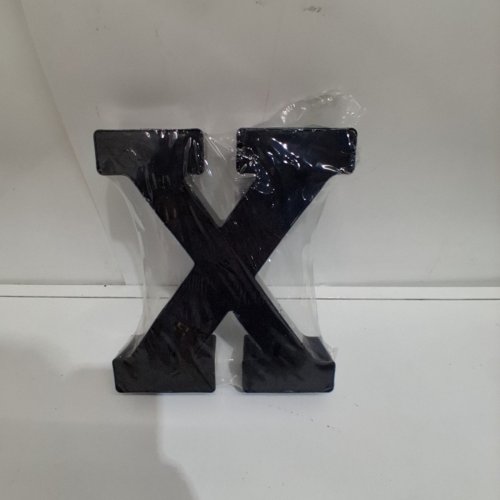 LIGHT UP LETTER "X" DECORATIVE SIGN - 9" - BLACK image 3