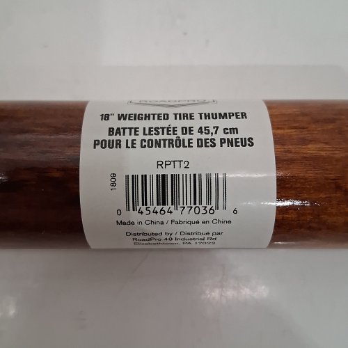 ROADPRO WEIGHTED WOOD TIRE THUMPER SAFETY STICK - 18" - 9.7OZ - BROWN image 4