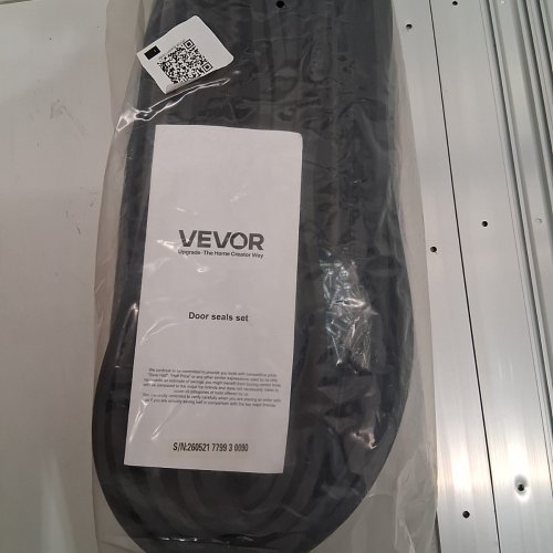 VEVOR GARAGE DOOR SEAL SET - 16FT/ 4.8M - BLACK AND SILVER- (MODEL : JN-16FT-AL) image 4