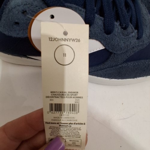 MEN'S NO BOUNDARIES CASUAL SNEAKERS - SIZE 11 - NAVY / WHITE (STYLE: 12JOHNNYW26) image 2