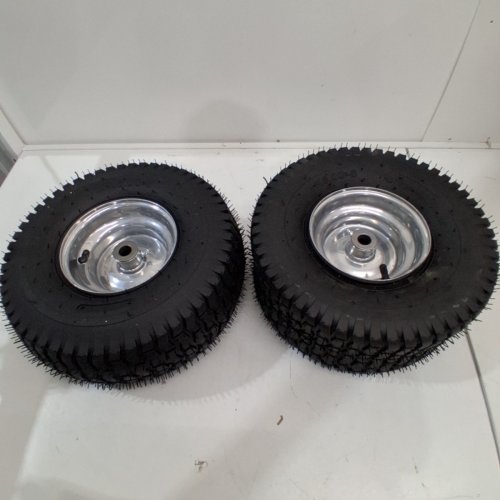 2PK AR-PRO FRONT TIRE AND WHEEL ASSEMBLY WITH TURF TREAD - FOR RIDING MOWER LAWN TRACTOR - 15 X 6.00-6" - BLACK image 2