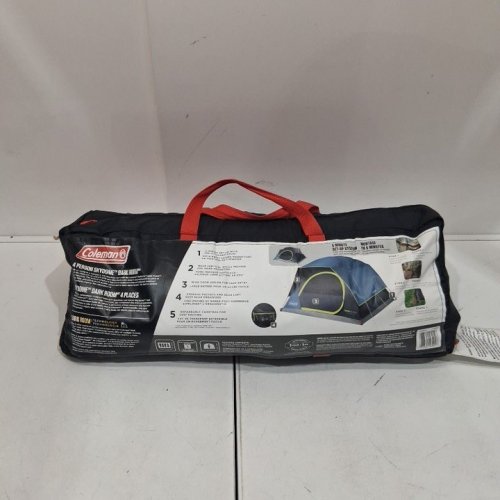 COLEMAN SKYDOME CAMPING TENT WITH DARKROOM TECHNOLOGY - 4 PERSON - BLUE/GREEN/GREY (MODEL: 2000038173) image 5