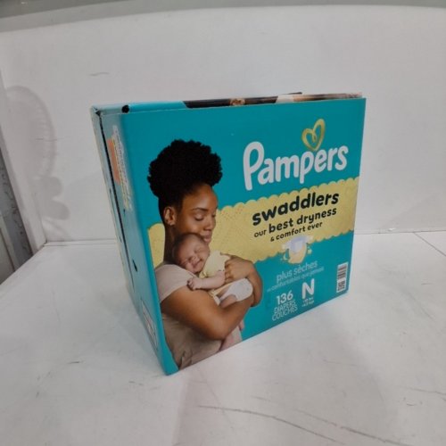 136PK PAMPERS SWADDLERS DIAPERS - NEWBORN SIZE image 2