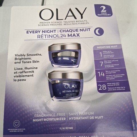 2PK OLAY EVERY NIGHT RETINOL 24 MAX NIGHT CREAM - 50ML EACH image 2