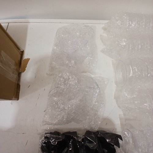 55PK SUPER UBELLE CHAMPAGNE TOWER PLASTIC CHAMPAGNE CUPS WITH SATIN RIBBON BLACK BOW CHAMPAGNE FLUTES - CLEAR/BLACK image 3