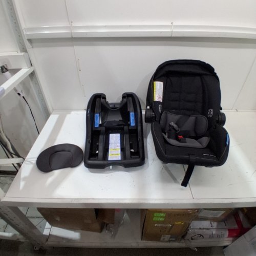 GRACO SNUGRIDE 35 LITE LX INFANT CAR SEAT - 4-35LBS CAPACITY - GOTHAM FASHION BLACK/GREY (MODEL: 2143034) image 3