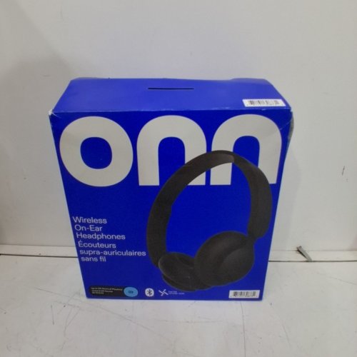 ONN. WIRELESS ON-EAR HEADPHONES - BLACK (ITEM: 2603B) image 4