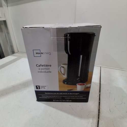 MAINSTAYS SINGLE SERVE DUAL BREW COFFEE MAKER - FOR GROUNDS OR K-CUP - 1-CUP - BLACK image 5