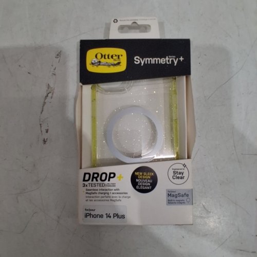 OTTERBOX MAGSAFE PHONE CASE - FOR IPHONE 14 PLUS - CLEAR WITH YELLOW TRIM (MODEL: 20-57207_A) image 3