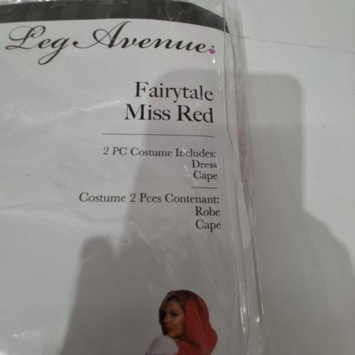 2PC WOMEN'S LEG AVENUE FAIRYTALE MISS RED COSTUME - SMALL - RED (STYLE: 07119) image 4