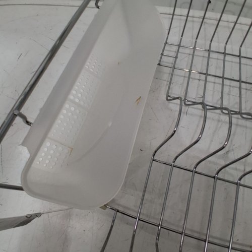 MAINSTAYS SMALL WIRE DISH RACK - 14"X12.5"X5.5" - CHROME/WHITE image 3