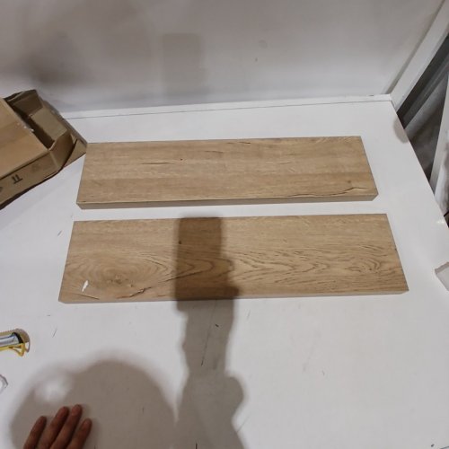 2PK BALLUCCI FLOATING SHELVES WITH INVISIBLE BRACKETS -25.3" X 7" X 3.5" - NATURAL OAK (MODEL: HAFS02NO-2) image 2