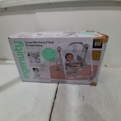 INGENUITY CONVERTME SWING-2-SEAT BABY SWING - RAYLAN GREY (MODEL: 12189-ES) image 6