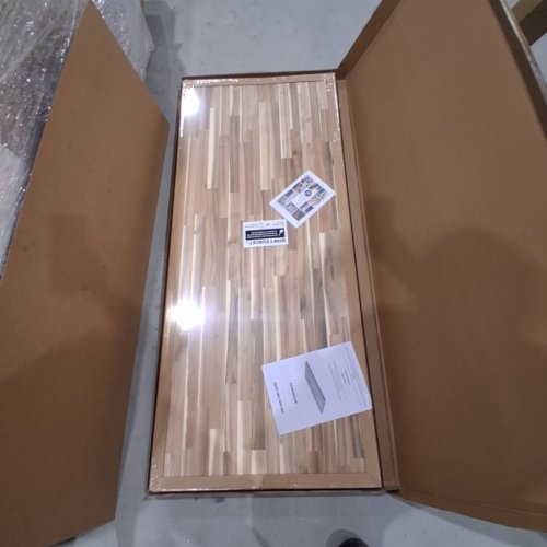 ALLFORWOOD SOLID ACACIA WOOD BUTCHER BLOCK - 25" X 5FT - NATURAL/UNFINISHED (MODEL: 835250) image 6