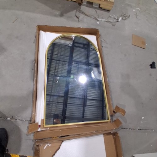 ELEGANT LIGHTING AYRA ARCHED MIRROR - BRASS -22" X 36" (MODEL: MR1A2236BRS) image 3