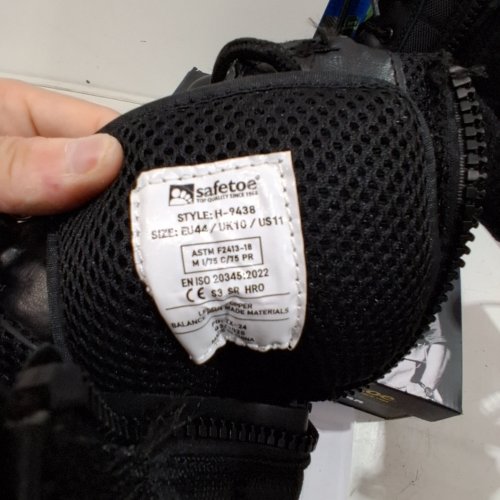 MENS SAFETOE SAFETY BOOT - SIZE 11 - BLACK (STYLE: H-9438) image 3