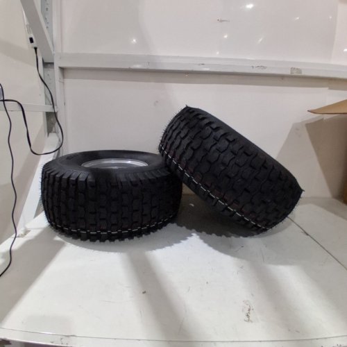 2PK AR-PRO 4PLY TUBELESS LAWN MOWER TIRE ASSEMBLY - 20X8.00-8 3/4" BOREHOLE 3.5"OFFSET HUB (965 LBS MAX) - BLACK image 3