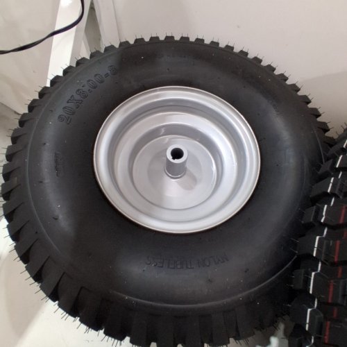 2PK AR-PRO 4PLY TUBELESS LAWN MOWER TIRE ASSEMBLY - 20X8.00-8 3/4" BOREHOLE 3.5"OFFSET HUB (965 LBS MAX) - BLACK image 5
