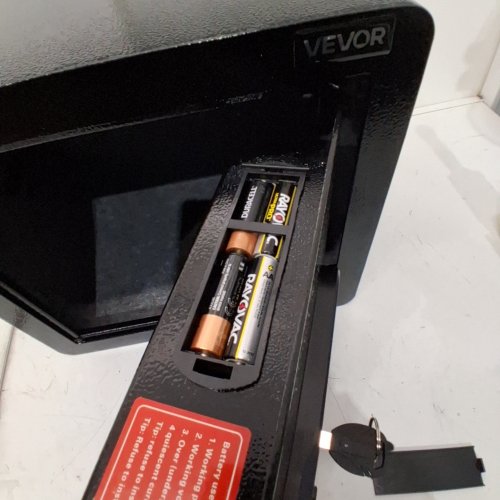 VEVOR STEEL SAFE WITH DIGITAL KEYPAD, KEYS AND FIREPROOF BAG - 15.75"X11.81"X13.78" - BLACK - (MODEL: SS-35) image 2