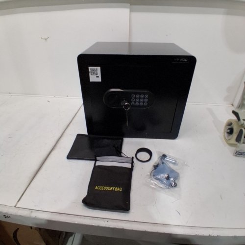 VEVOR STEEL SAFE WITH DIGITAL KEYPAD, KEYS AND FIREPROOF BAG - 15.75"X11.81"X13.78" - BLACK - (MODEL: SS-35) image 3