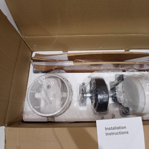 GESUM FLUSH MOUNT CEILING FAN WITH LIGHT- 3 COLORS, 6 SPEEDS- 42"- BLACK - (MODEL:GS3372B) image 3