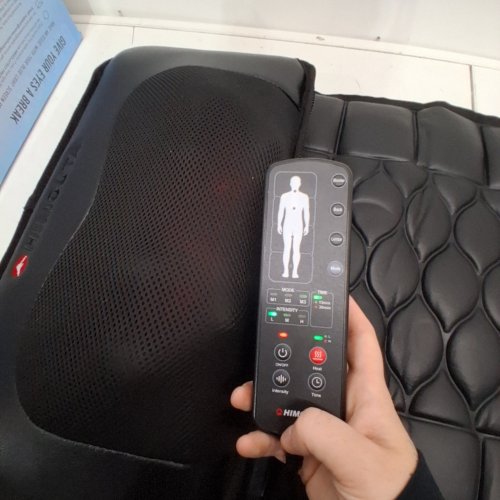 HIMOUTA FULL BODY MASSAGE MAT WITH ADJUSTABLE INTENSITY LEVELS - 63" X 20" - BLACK (MODEL: SL-601D) image 2