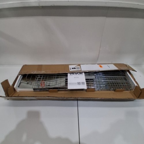 HUMANE ANIMAL TRAP - GALVANIZED IRON - 31" X 10" X 12" - SILVER (MODEL: LB-28A) image 2