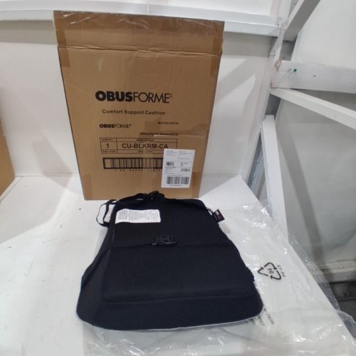 OBUSFORME MEMORY FOAM BACK CUSHION - 16"X13" - BLACK (MODEL: CU-BLKRM-CA) image 3