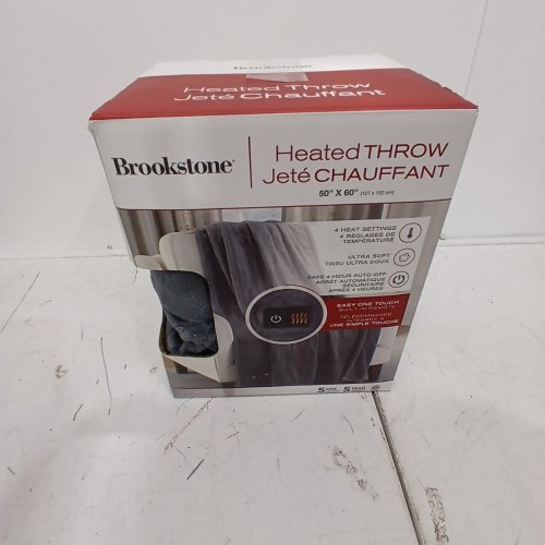 BROOKSTONE DUAL-ZONE HEATED BLANKET - QUEEN - GREY (MODEL:SQB-QB) image 5