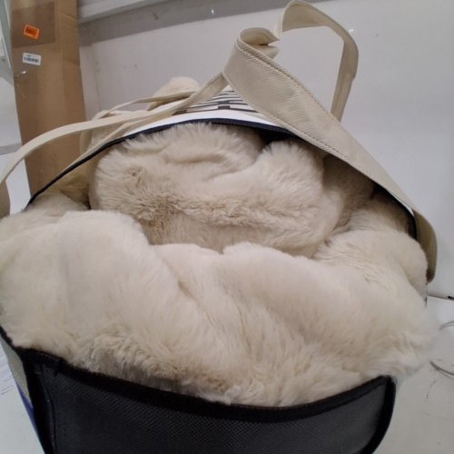 3PC FRYE FAUX FUR COMFORTER SET - QUEEN - CREAM (MODEL: 1796287) image 3