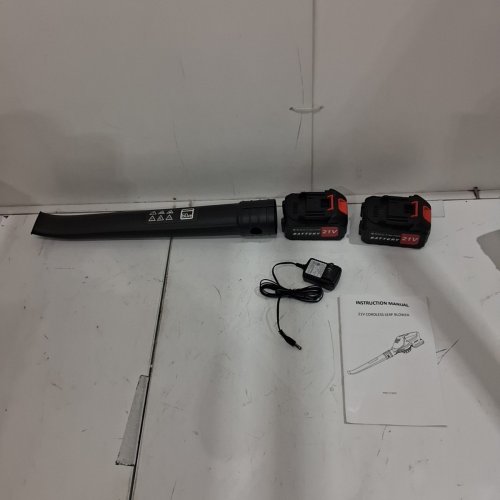 CORDLESS LEAF BLOWER - 21 V - WHITE / ORANGE / BLACK (MODEL: JY-LB2202) image 5